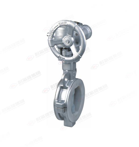 衬氟蜗轮蝶阀（对夹式）