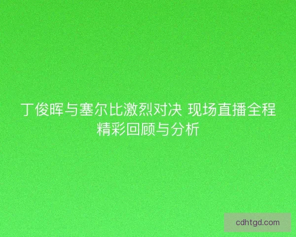 丁俊晖与塞尔比激烈对决 现场直播全程精彩回顾与分析