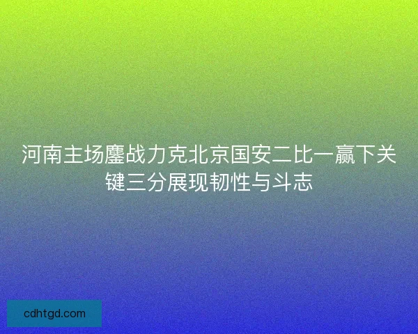 河南主场鏖战力克北京国安二比一赢下关键三分展现韧性与斗志 河南主场鏖战力克北京国安二比一赢下关键三分展现韧性与斗志